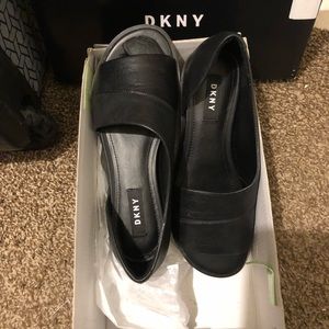 DKNY peep toe shoes